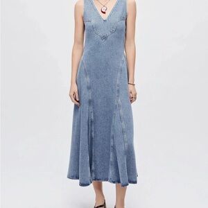 Denim Blue Sleeveless Dress